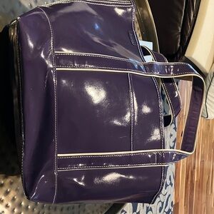 Lands' End Shiny Purple Tote Bag